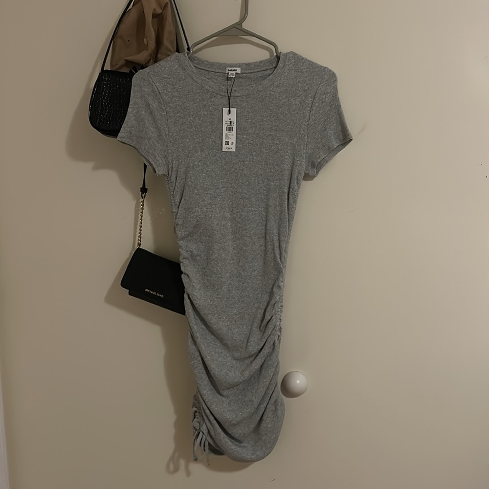 Side Ruched T shirt Dress